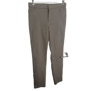 Roz & Ali size 12 dress pants diamond clasp button straight texture zip button